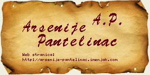 Arsenije Pantelinac vizit kartica